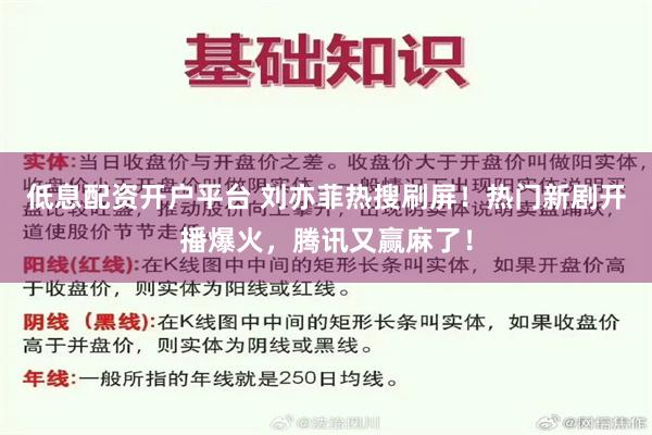 低息配资开户平台 刘亦菲热搜刷屏！热门新剧开播爆火，腾讯又赢麻了！