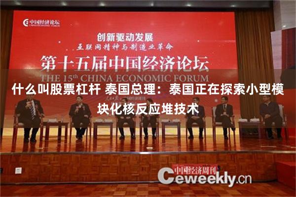 什么叫股票杠杆 泰国总理：泰国正在探索小型模块化核反应堆技术